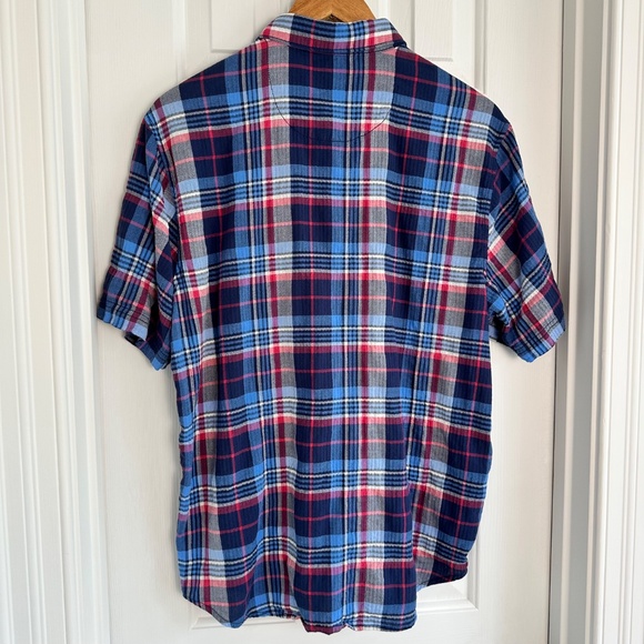 Tommy Bahama Men's Beachside Cotton Summertime Plaidness Short-Sleeve Shirt EUC - Picture 5 of 7